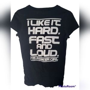 Biker Girl V-neck Tee